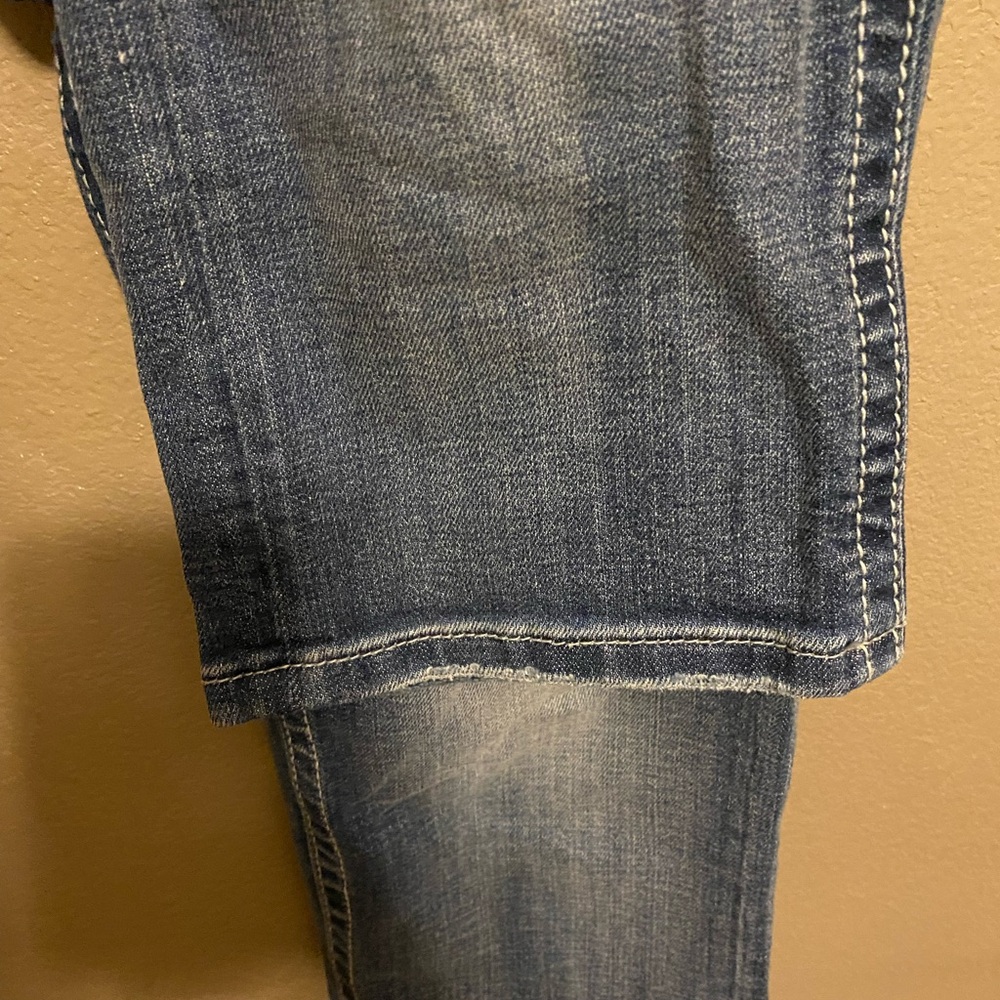 Miss Me Crop Denim Jeans Embellished Pockets JE6048C6 Size 29 - Picture 6 of 11